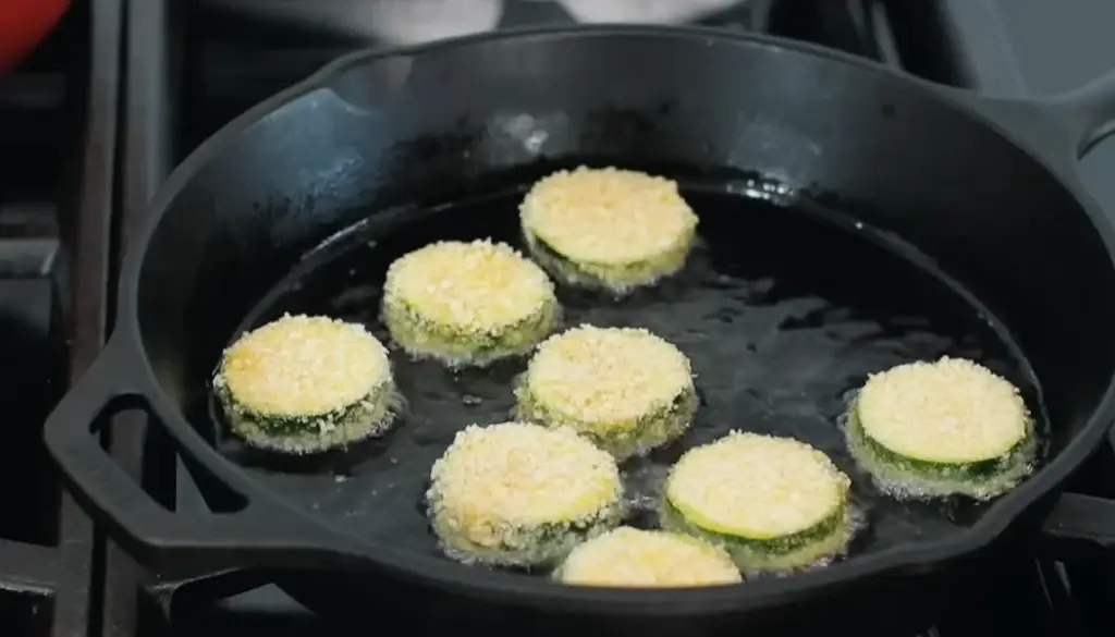 Fry Zucchini in oil