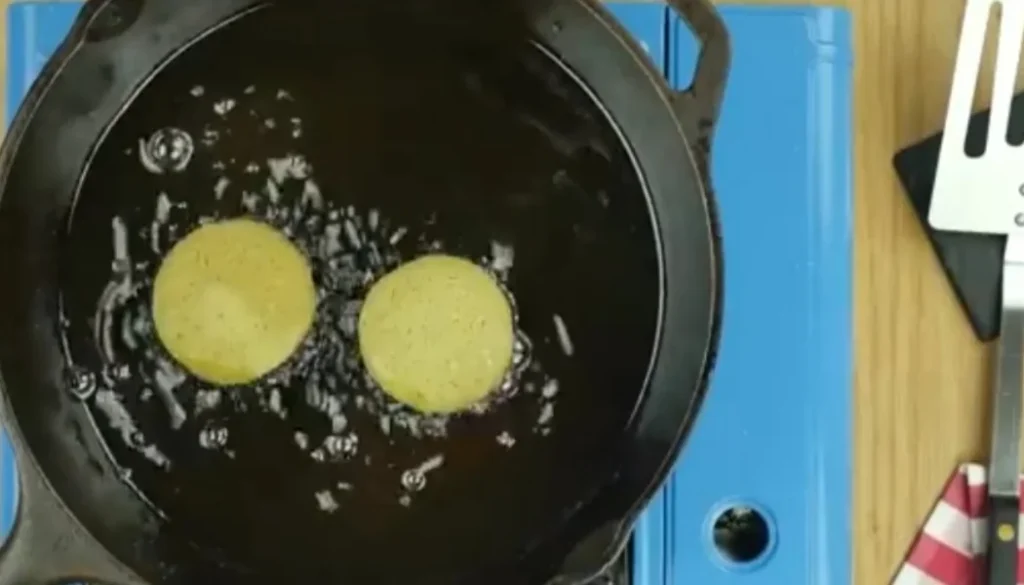 Fry shami kabab in oil