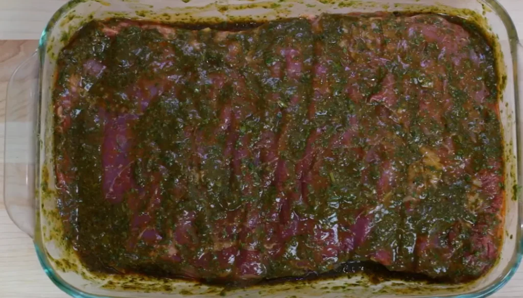 Marinate flank steak