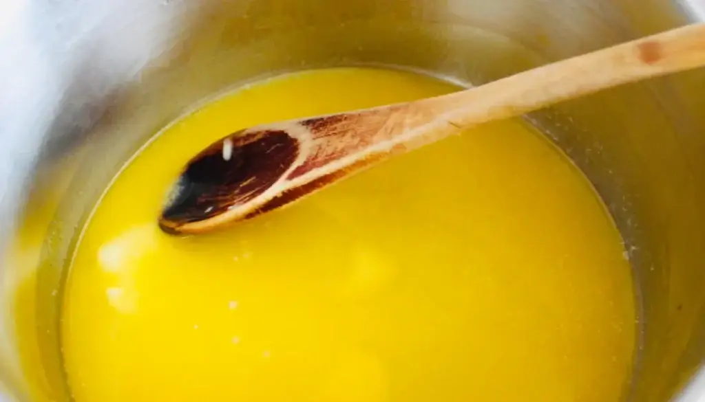 Melt butter for Baklava dough