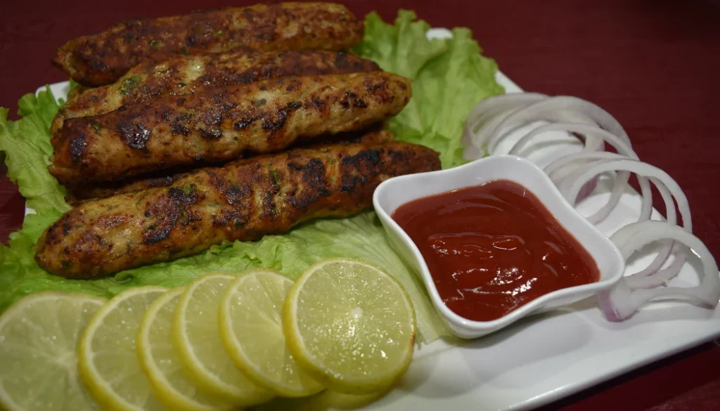 Serve Seekh kabab