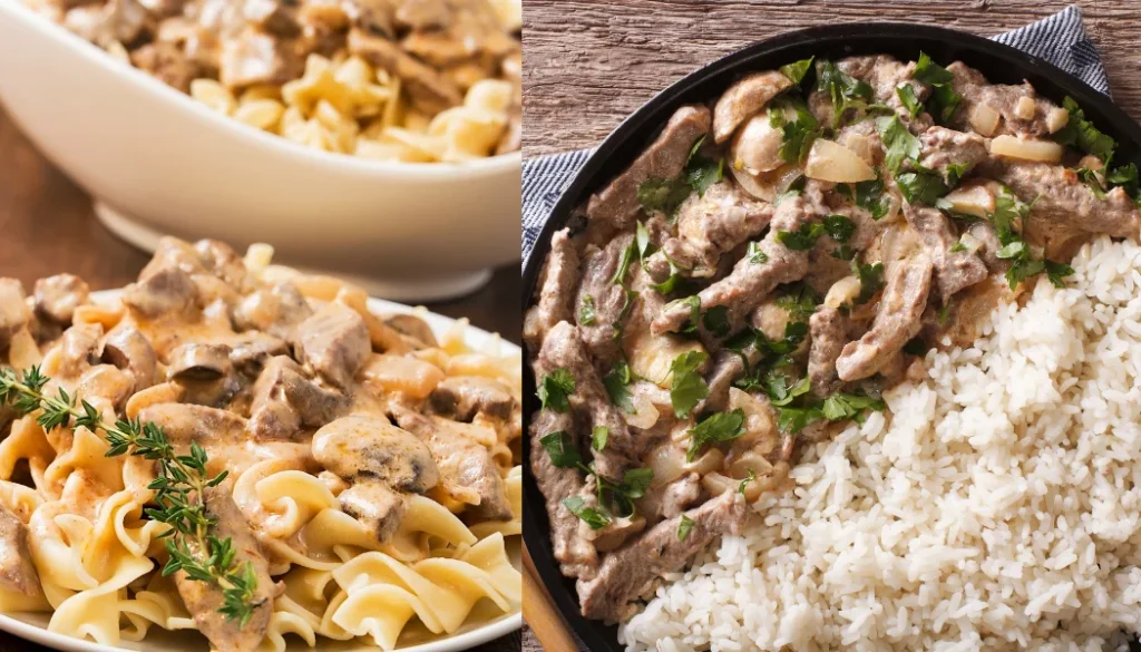 serve beef stroganoff